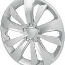 16'' Inch Wheel Rim Covers Hubcaps Replacement Wheel Cover Glossy Silver Snap-On Wheel Hub Cap Trim with Metal Retention Ring Fits for Subaru Impreza 2017 2018 2019 2020 2021 2022 2023