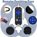 Sensory Montessori Baby Toys, Silicone Remote Control for Infant 6 12 Months, Toddler Educational Learning Travel Toys for Newborn Baby Shower Boy Girl Birthday Gifts Christmas Stocking Stuffers