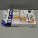 Truform 20-30 mmHg Compression Stockings for Men and Women, Thigh High Length, Dot-Top, Open Toe, Black, Medium