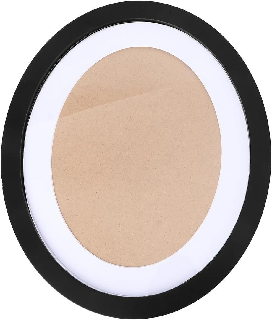 Garneck Oval Picture Frames 11.8''x9.8'' Vintage Photo Frame Classic Wooden Oval Shape Picture Frame Wall Hanging Decoration for Living Room Bedroom With Seamless Nail and S Nail (Black)