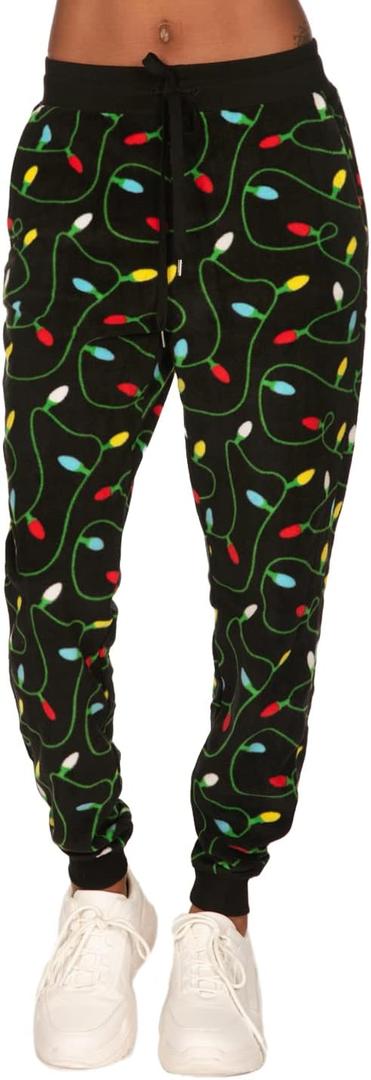 Tipsy Elves Christmas Joggers for Women - Comfy Christmas Sweat Pants for The Holidays - Classic Winter Designs (M)