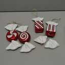 Vickerman 6" Red-White Candy Christmas Ornament - 4 per Set - Reliable and Ready to Hang - Candy Ornaments - Holiday Decor - Christmas Ornaments - Fun Holiday Decor