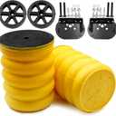 ASTROSYNC Rear Suspension Air Helper Spring Fit For Ford F-250 F-350 Super Duty 1999-2016, Rear Suspension Enhancement System Bump Stop Replace SSR-114-54 Left Right Pair Yellow