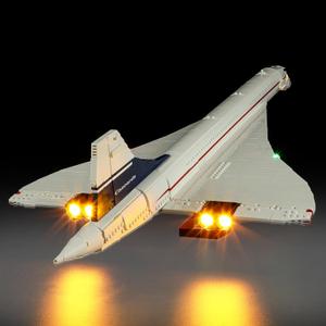LED Light Kit for Lego 10318 Airbus Concorde Set, Compatible with Lego 10318 Building Blocks Model(Not Include Blocks Set)