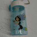 Zak Designs Sage Disney Princess Kids Water Bottle For School or Travel, 16oz Durable Plastic Water Bottle With Straw, Handle, and Leak-Proof, Pop-Up Spout Cover (Ariel & Jasmine)