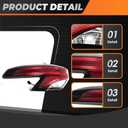 8156008071 Driver Side Outer Tail Light Assembly Compatible with Sienna 2021 2022 Rear Brake Lamp Taillight TO2804160 (Left)