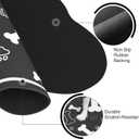 Dog Cat Food Mat,Rapid Absorbent Pet Feeding Mat, Bone Shaped Dog Placemat Water Bowl Mat with Rubber Backing,No Stains Dog Cat Food Mats Indoor, Pet Accessories Supplies 16"24" Black