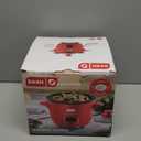 Dash Mini Rice Cooker - Designed for Single-Serve Cooking - Compact Rice Cooker with Nonstick Removable Pot, Keep Warm Function & Easy-to-Clean Sleek Design - Red