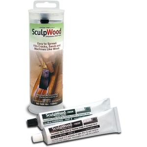 System Three SculpWood Paste Wood Epoxy Filler, 4 oz, Brown
