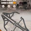 High Clearance Front Upper & Lower A-Arms Kit for 2014-2023 Polaris RZR XP 1000 & XP4 1000, Heavy-Duty Forward Offset Suspension Control Arms, Wrinkle Black