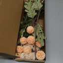 Floroom 9pcs Burnt Orange Peach Mix Faux Silk Mums Artificial Flowers, Bulk Fake Small Mini Chrysanthemums with Stems for DIY Wedding Centerpieces Floral Arrangements Vase Fillers Home Decorations