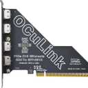 Gen4 PCIe to Oculink SFF-8612 Adapter SFF-8611 External Graphics Card for GPU Dock, eGPU, NVMe SSD (PCIe x16 to Oculink)