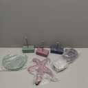 3pcs Wood Handmade Beach Nautical Style Figurines Starfish/Conch/Seahorse Statue Home Decor (Multicolor)