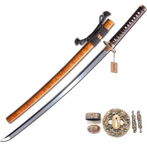 MURASAME Katana Sword 41" T10 Steel Clay Tempered Razor Sharp Blade Full Tang Handmade