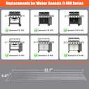 QuliMetal Grill Warming Rack for Weber GS4 Genesis II E-410, II S-410, II SE-410 Grills, Grill Parts for Weber Genesis II 400 Series, Stainless Steel Warming Rack for Genesis 66045