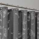 Onalasyc Butterfly Shower Curtain, Lace Butterfly Shower Curtains for Bathroom, Grey Sheer Shower Curtain, Vintage Aesthetic Decor Bathroom Waterproof Shower Cutain, 12 Pcs Plastic Hooks, 72 x 72 in