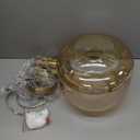 Cognac Glass Pendant Lights Kitchen Island Gold Pendant Light Fixtures Adjustable Height Modern Pendant Lighting for Bedroom Dining Room (9.06 in 1-Pack)