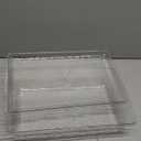 Baderke 1 Set 16" x 9" Plastic Chilled Serving Tray for Parties with Compartments Ice Chilled Party Platter Charcuterie Serving Board Cold Dish Dip for Fruit Seafood Vegetable Appetizer (Clear)