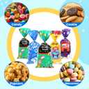 100 Pieces Back to School Cellophane Treat Bags Cute Cartoon Pencil Ruler Book Printed Candy Bags Plastic Goodie Snack Pouches with Twist Ties for Studens First Day of School Party Favor Supplies