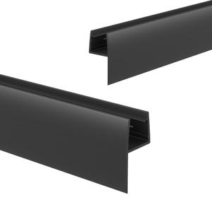 MATDDY 3/8" Glass Shower Door Side Seal Strip 2 Pack x 39 Inch Bottom Black