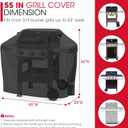 Unicook Grill Cover 55 Inch for Outdoor Grill, Heavy Duty, Waterproof, Fade Resistant, BBQ Cover with Handles/Straps/Air Vents, Compatible with Weber Charbroil Nexgrill Gas BBQs etc