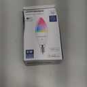 Lightinginside E12 Smart Light Bulbs 60W Equiv., Work with Alexa/Google Home/SmartLife, 500LM 6W RGBCW Candle Candelabra LED Light Bulbs, No Hub Required, 2.4G WiFi Bluetooth Bulb, ETL Listed, 2PCS (Multicolor)