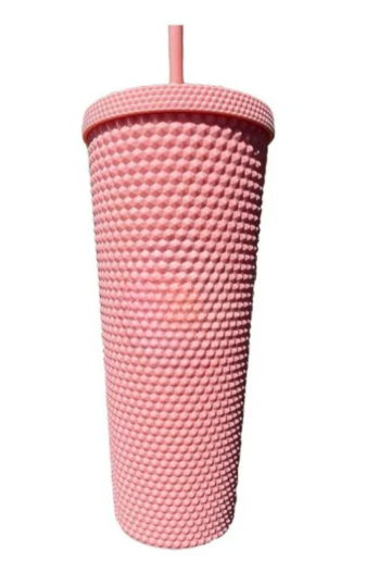 Manna Studded Tumbler Rubberized finish Pink