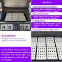 Ceramic Flame Tamer for Sam's Member's Mark Y0101XC Y0202XC 04ANG,Bakers & Chefs Y0005XC,FiestaGT40045,Grand Hall GC-2000,Turbo Gas Grill Models. 4 Packs, 8 L X 7 W X 1/2 H