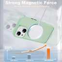 Compatible with iPhone 15 Case with 360 Rotatable Magnetic Ring Stand [Compatible with Mag-Safe] Translucent Shockproof Protective Phone Case for Women Men, Light Green