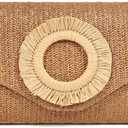 FUKEFUKEUS Straw Clutch Purse for Women,Summer Beach Bag,Envelope Evening Clutch Handbags for Formal Party Wedding 2025