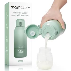 Momcozy Portable Milk Warmer for Travel – Dual Heating Modes for Breast Milk & Water, Portable Bottle Warmer with Fast Heating & Long Battery Life, 17 Ounces Large Capacity to Meet Your All-Day Needs