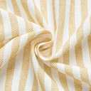jinchan Striped Linen Kitchen Curtains 24 Inches Tier Curtains Farmhouse Modern Cafe Style Small Window Treatments Airy Light Filtering Rod Pocket for Living Room Bathroom 2 Panels Mustard Yellow