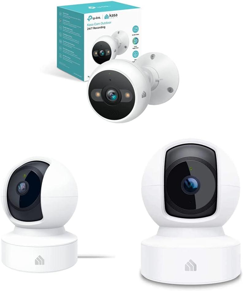 Kasa Smart Kasa 4MP 2K Security Camera Outdoor Wired & D Security Camera Pan/Tilt, Starlight Sensor, 1080p HD Dog Camera 2.4GHz