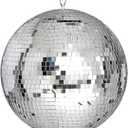 Alytimes Mirror Disco Ball - 8-Inch Cool and Fun Silver Hanging Party Disco Ball –Big Party Decorations, Party Design
