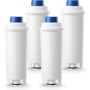 Water Filter Replacement for DeLonghi Coffee Machines  Compatible with Magnifica EVO, Dinamica, Eletta, ECAM Series  Fits DLSC002 (4-Pack)