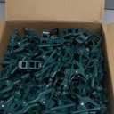 C7 C9 Christmas Lights Spring Clips, 100 Count Holiday Lights Quick Spring Clips, Shatterproof Shingle and Gutter Clips for E12, E17Socket, Rope Lights Roofline Fence Railing Mantel Christmas Trees (Green)