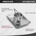 Rockane Trailer Jack Foot Plate 5000lbs Capacity with Pin Base for Boat Hitch Camper,A-Frame Boat, RV - Removable Trailer Foot Plate