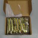 12 Pack Door Hinges for Doors Interior 3 1/ 2 Door Hinges 3.5 Inch 5/ 8" Radius Rounded Polished Brass Hinges Bright Gold Bedroom Bathroom Office Hallway Indoor Standard Residential Door Hinge Yellow