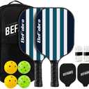 Lightweight Pickleball Paddles Set of 2  USAPA Approved Fiberglass Rackets with 4 Pickleballs, 2 Paddle Covers, Grip Tapes & Carry Bag  Pickleball Set for Men, Women, Beginners & Pros