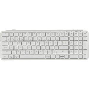 Keychron B2 Pro Ultra-Slim Wireless ZMK Custom Keyboard, 96% Layout Triple-Mode 2.4 G/Bluetooth 5.2/Wired Programmable, Lightweight Quiet Key with Numeric Keypad for Mac/Windows, Ivory White