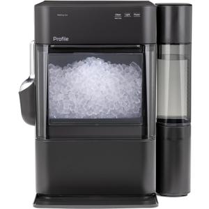 GE Profile Opal 2.0 Ultra Nugget Ice Maker with Side Tank and Scale Inhibiting Filter, Scoop Included, 38 lbs in 24 Hours, Pellet Ice Machine with WiFi & Smart Connected, Black