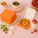50 Pcs Mini Pizza Boxes Mini Dessert Boxes5.1 x 5.1 x 0.78 inches for Parties, Bakeries, and Food Delivery,CelebrationsChristmas Birthdays (Orange)