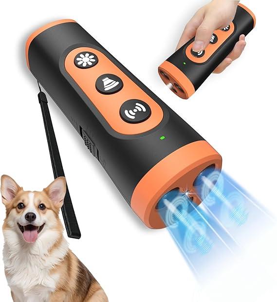 Anti Barking Device - 2025 New Indoor/Outdoor Ultrasonic Dog Bark Deterrent with 3 Modes (50ft Range), Safe & Effective for Dogs 10-130 lbs All Ages, IPX5 Waterproof, USB Rechargeable
