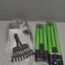 MXF Pooper Scooper, Dog Pooper Scooper Long Handle Stainless Metal Tray and Rake Set for Medium Small Dogs Heavy Duty - Use on Grass, Dirt or Gravel - Pet Supplies (Green)