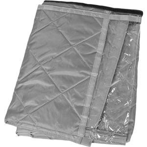 Generic Thermal Insulated Door Curtain Magnetic Windproof Winter Door Cover with Clear Window for 36.61x85.05in Doors Gray Oxford Cloth Cotton