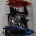 Remote Control Boat for Kids, 2Pack RC Boats with LED Lights for Pools Lakes River & Bathtub, 2.4Ghz Control, Whole Body Waterproof, 2 Rechargeable Batteries Summer Water Toys (Blue&red)