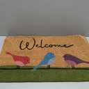 Colorful Birds - 17"x29" - Coir Door Mat with Heavy Duty Backing - Welcome Mats for Entryway, Porch - Anti-Slip PVC & Coconut Fiber Surface - Natural Home Accessories, Minimalist Original Design