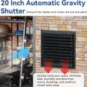 AIWFL 20 Inch Aluminum Automatic Gravity Shutter Louver Vent 2 Pack
