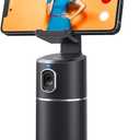 camrola Auto Face Tracking Phone Holder, No App Required, 360 Rotation Face Body Phone Tracking Tripod Smart Shooting Camera Mount for Live Vlog Streaming Video, Rechargeable Battery-Black