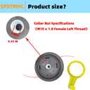 311759008 313318001 Arborless Trimmer Head Kit Fit for Ryobi Homelite RY253SS RY4CCS RY251 RY25CSEMC Replacement Parts 311759014 311759004 with Handle Compatible with M10 x 1.0 Nuts
